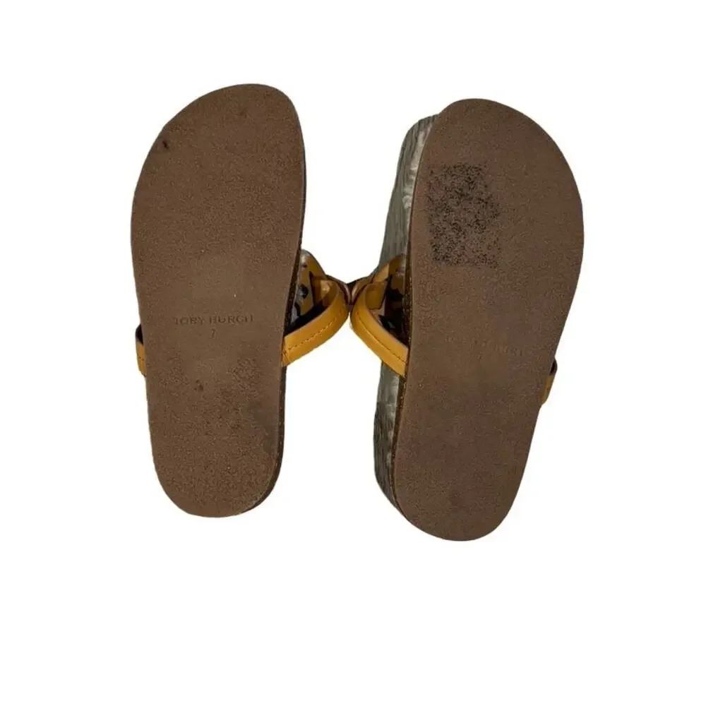 Tory Burch Miller Cloud Shearling Sandals Caramel 7
